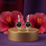 Load image into Gallery viewer, 925 Silver Smoky Quartz Earrings for Women | Gemstone Jewelry
