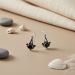 Load image into Gallery viewer, 925 Silver Onyx Drop Earrings for Women | Daily Wear
