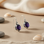 Load image into Gallery viewer, 925 Silver Oval Stone Drop Earrings for Women | Gift Jewelry
