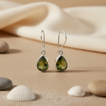 Load image into Gallery viewer, 925 Silver Peridot Teardrop Earrings for Women | Dangle Jewelry

