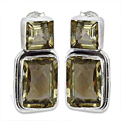 925 Silver Citrine Earrings for Women | Gemstone Jewelry