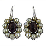 Load image into Gallery viewer, Silver Pearl &amp; Gemstone Earrings for Women | Daily Wear
