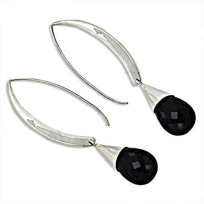 925 Silver Black Onyx Drop Earrings for Women | Dangle Earrings
