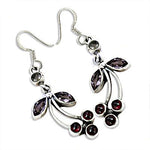 Load image into Gallery viewer, 925 Sterling Silver Garnet &amp; Amethyst Earrings for Women
