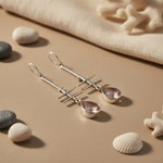 Load image into Gallery viewer, 925 Silver Rose Quartz Drop Earrings for Women | Gift
