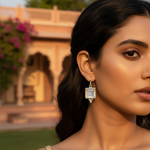 Load image into Gallery viewer, 925 Silver Moonstone Square Drop Earrings for Women | Gift
