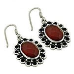 Load image into Gallery viewer, 925 Silver Carnelian Drop Earrings for Women | Gemstone Jewelry
