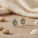 Load image into Gallery viewer, 925 Silver Green Amethyst Earrings for Women | Dangle Jewelry

