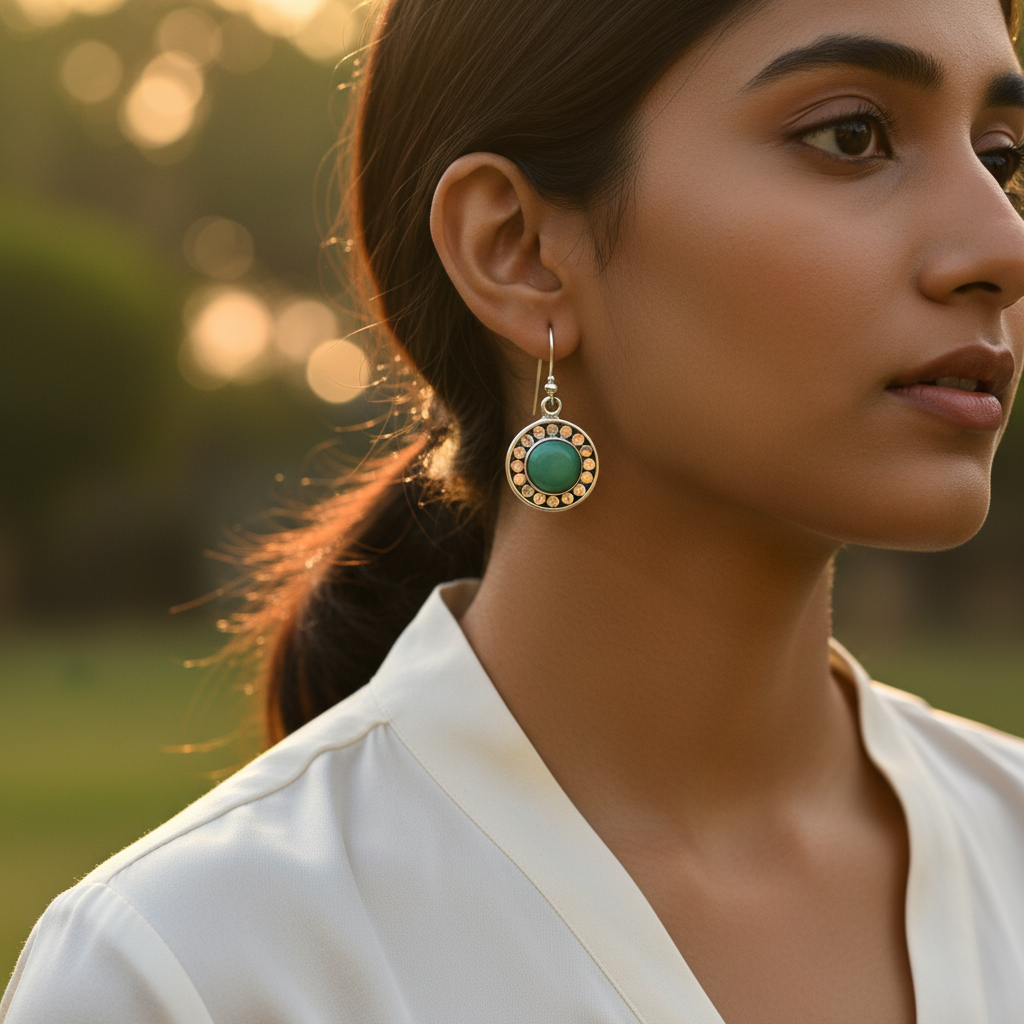 925 Sterling Silver Turquoise Earrings for Women | Daily Wear Gift