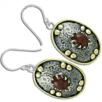 925 Silver Garnet Drop Earrings for Women | Dangle Jewelry