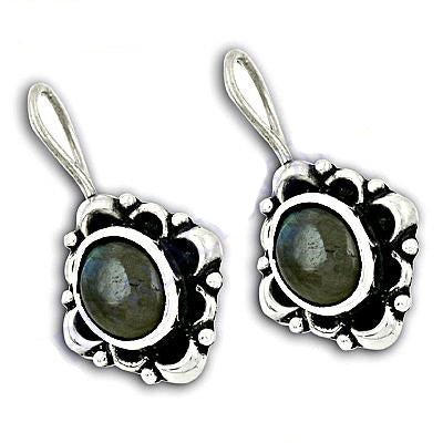 925 Silver Black Gemstone Earrings for Women | Dangle Jewelry