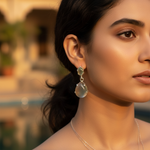 Load image into Gallery viewer, Silver Moonstone Dangle Earrings for Women | Daily Wear Jewelry
