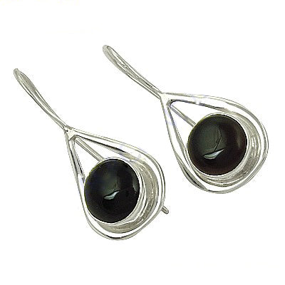925 Silver Black Onyx Drop Earrings for Women | Dangle Earrings