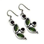 Load image into Gallery viewer, 925 Sterling Silver Green Gemstone Earrings for Women | Gift
