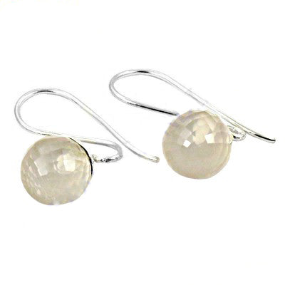 925 Silver Faceted Crystal Earrings | Women's Jewelry Gift