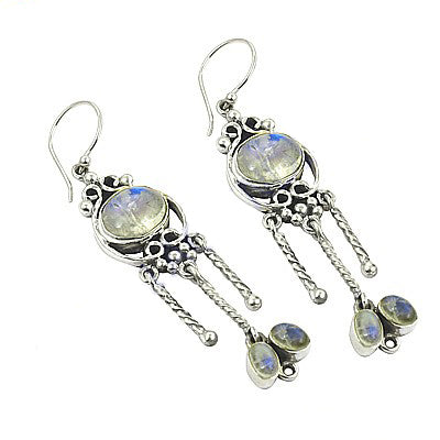 925 Silver Moonstone Dangle Earrings for Women | Gift