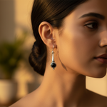 Load image into Gallery viewer, 925 Silver Black Onyx Dangle Earrings for Women | Gift
