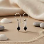 Load image into Gallery viewer, 925 Silver Black Onyx Dangle Earrings for Women | Gift
