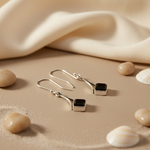 Load image into Gallery viewer, 925 Silver Black Onyx Earrings for Women | Daily Wear
