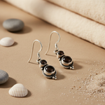 Load image into Gallery viewer, 925 Silver Black Onyx Dangle Earrings for Women | Gemstone Jewelry
