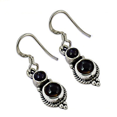 925 Silver Black Onyx Dangle Earrings for Women | Gemstone Jewelry