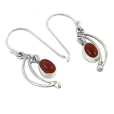 925 Sterling Silver Carnelian Earrings for Women | Gemstone Jewelry