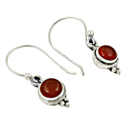 925 Silver Carnelian Earrings for Women | Gemstone Jewelry