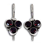 Load image into Gallery viewer, 925 Silver Garnet Drop Earrings for Women | Gemstone Jewelry
