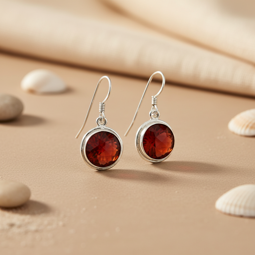925 Silver Carnelian Earrings for Women | Gemstone Jewelry