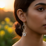 Load image into Gallery viewer, 925 Silver Earrings with Gemstone | Dangle Earrings for Women
