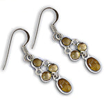Load image into Gallery viewer, 925 Silver Citrine Drop Earrings for Women | Gemstone Jewelry
