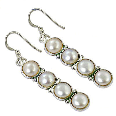 925 Silver Pearl Drop Earrings for Women | Elegant Jewelry