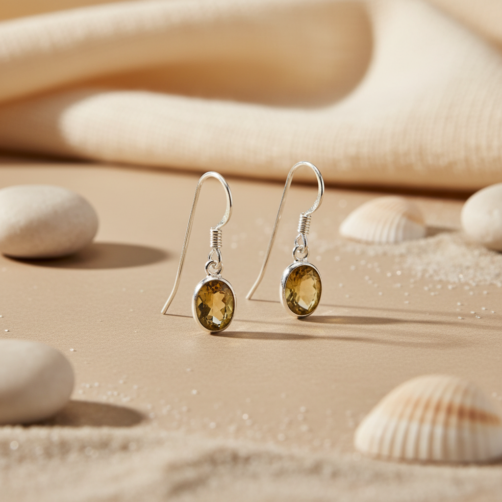 925 Sterling Silver Gemstone Earrings for Women | Daily Wear
