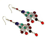 Load image into Gallery viewer, 925 Silver Gemstone Dangle Earrings | Women's Fashion Jewelry
