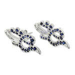 Load image into Gallery viewer, Silver Sapphire Stud Earrings for Women | Dainty Jewelry Gift
