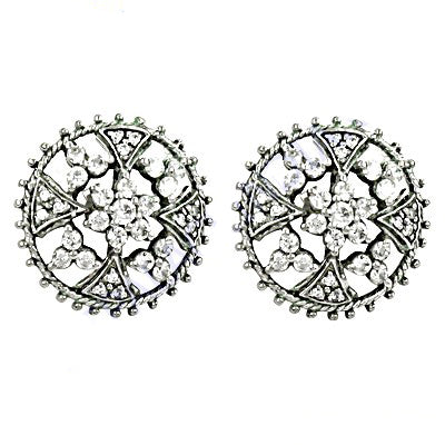 Silver Cubic Zirconia Stud Earrings for Women | Gift Jewelry