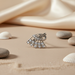 Load image into Gallery viewer, Silver Cubic Zirconia Fan Earrings for Women | Dainty Jewelry
