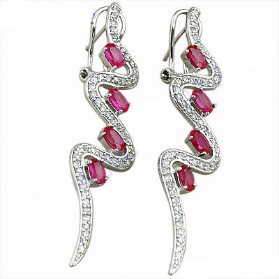925 Silver Ruby Earrings for Women | Elegant Jewelry Gift