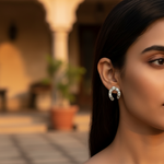 Load image into Gallery viewer, 925 Silver Horseshoe Stud Earrings for Women | Gift
