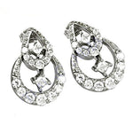 Load image into Gallery viewer, Silver Cubic Zirconia Teardrop Earrings for Women
