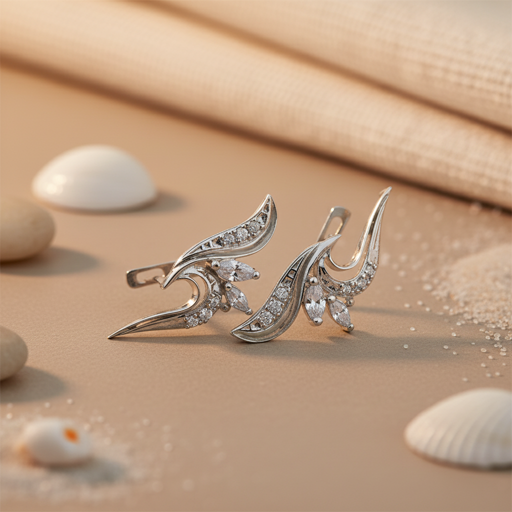 925 Silver Cubic Zirconia Earrings for Women | Elegant Jewelry