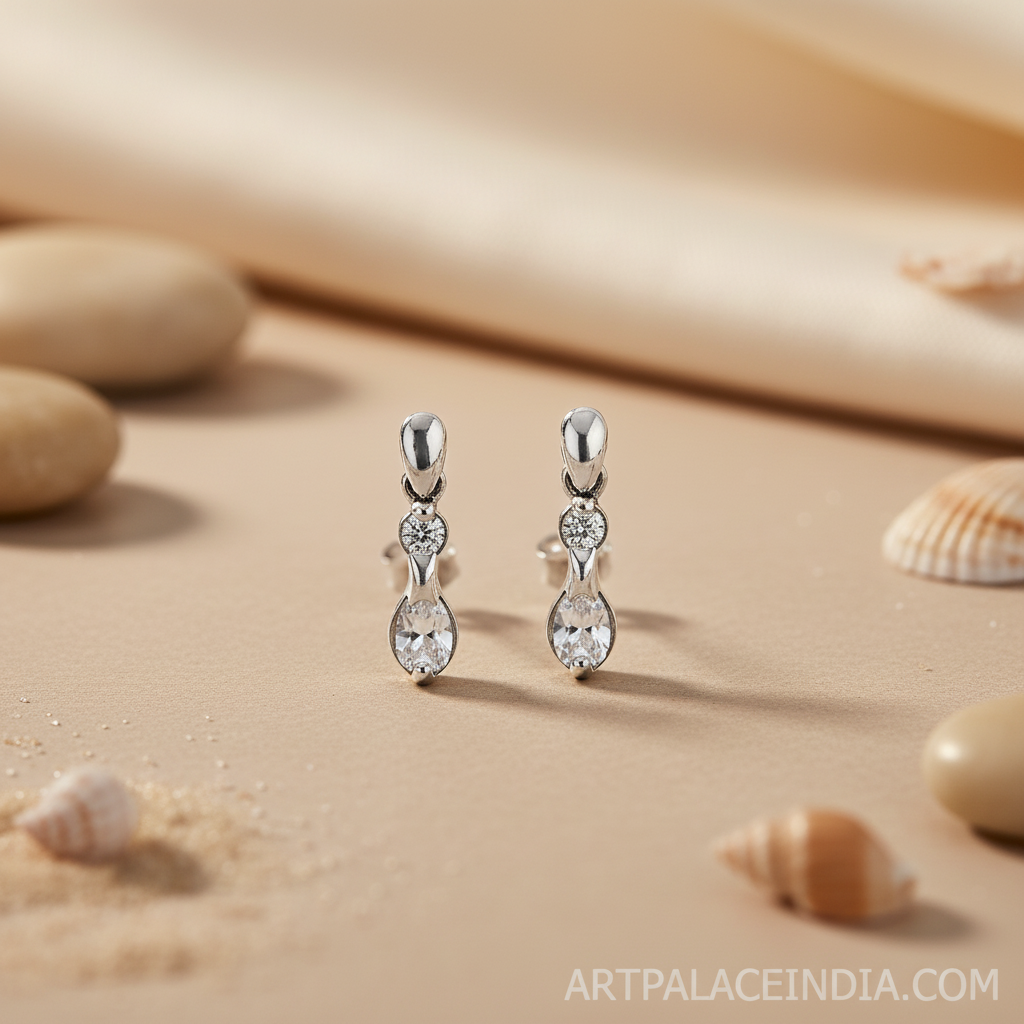 925 Silver Stud Earrings for Women | Daily Wear Jewelry