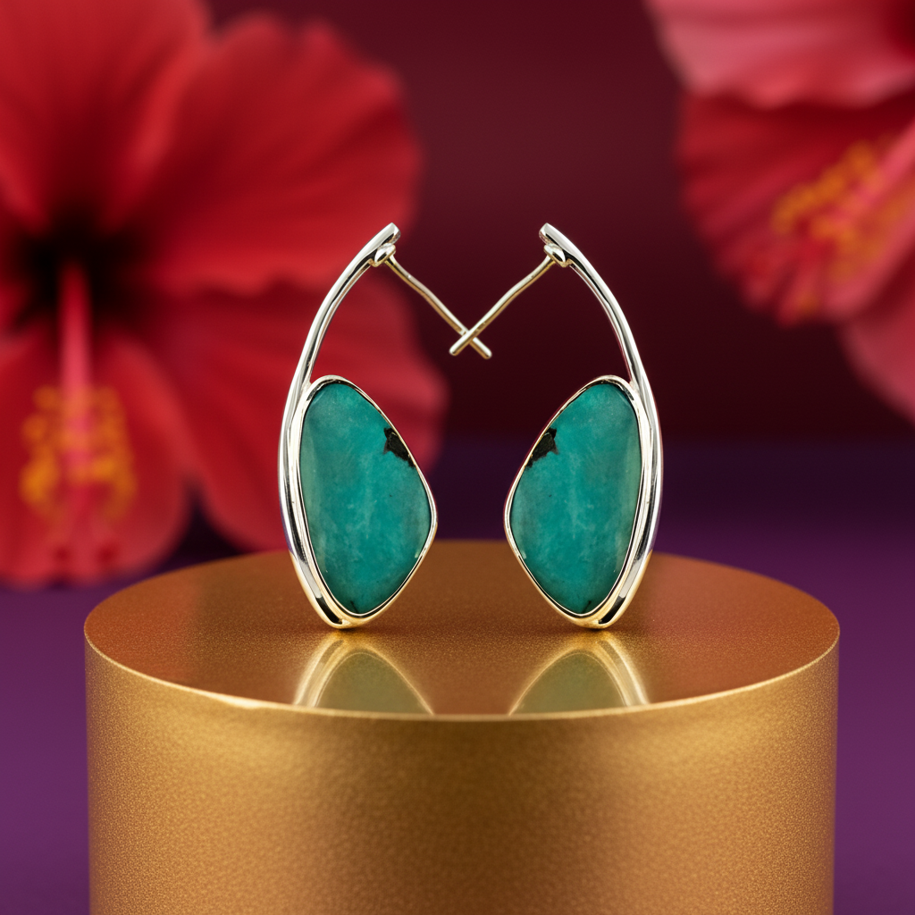 925 Silver Turquoise Earrings for Women | Statement Jewelry