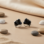 Load image into Gallery viewer, 925 Sterling Silver Black Onyx Stud Earrings for Women
