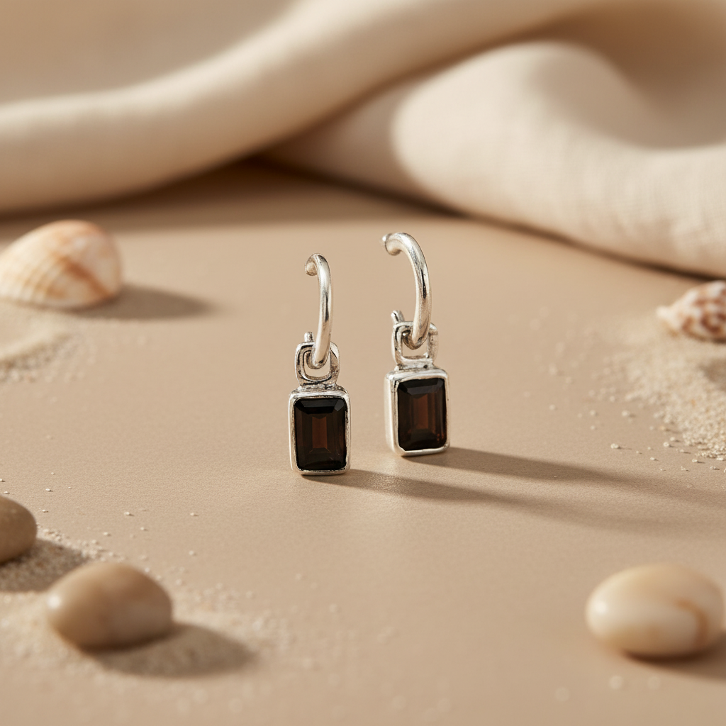 925 Silver Black Stone Drop Earrings for Women | Gift Jewelry