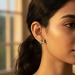 Load image into Gallery viewer, Yellow Citrine Stud Earrings in Sterling Silver | For Women
