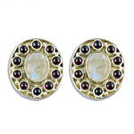 Load image into Gallery viewer, 925 Silver Moonstone &amp; Garnet Earrings | Women's Jewelry Gift
