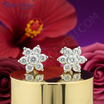 Load image into Gallery viewer, Diamond Flower Stud Earrings | Women&#39;s Fine Jewelry Gift
