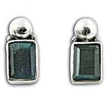 Load image into Gallery viewer, 925 Silver Emerald Cut Earrings for Women | Gemstone Jewelry
