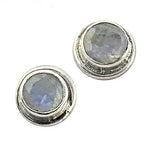 Load image into Gallery viewer, 925 Silver Moonstone Stud Earrings for Women | Daily Wear
